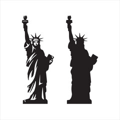 New York Statue of Liberty Vector silhouette