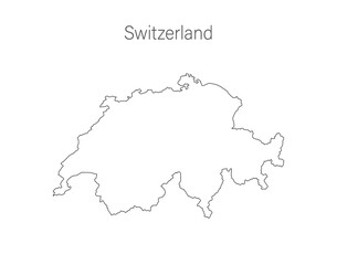 map of Switzerland. 