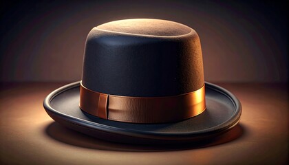 Classic Bowler Hat Still Life with Refined Elegance and subtle lighting