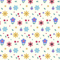 Flat abstract floral pattern