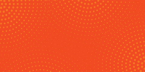 Dots halftone orange color pattern gradient texture with technology digital background. Dots pop art comics modern Dot polka best seller background
