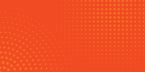 Dots halftone orange color pattern gradient texture with technology digital background. Dots pop art comics modern Dot polka best seller background
