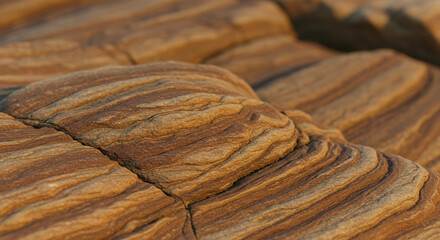 Stunning natural rock formations showcase intricate layers and warm earthy tones, perfect for geology or nature themes