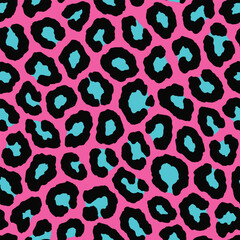 Pink Leopard skin seamless pattern design. Animal print vector illustration background. Wildlife fur skin design illustration for web, home decor, fashion, surface, graphic design