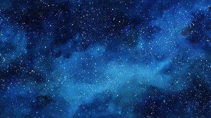 Fototapeta premium Celestial Watercolor: A Night Sky Tapestry