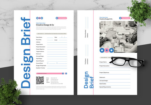 Blue And Pink Design Brief