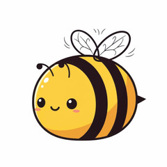 Cute Cartoon Bee Illustration.