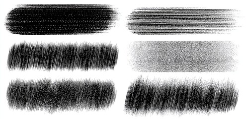 Black and gray textured brush strokes