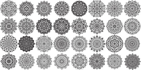 large collection of mandala with each different design for your project or decoration