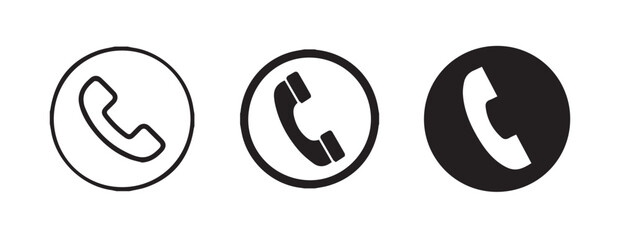 Professionally Designed Phone Icons in Multiple Styles for Web Use  
