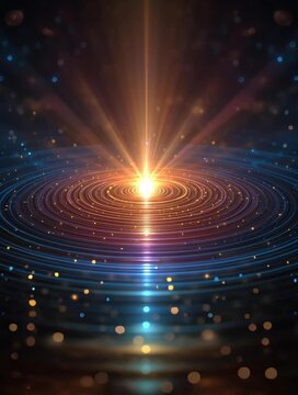 Vibrant light source radiating energy and beauty.