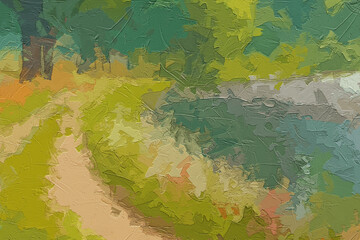 Various oil paintings, flowers, roses, peonies, forests, landscapes, lakes, birds, plum blossoms