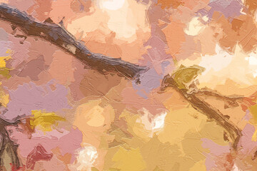 Various oil paintings, flowers, roses, peonies, forests, landscapes, lakes, birds, plum blossoms