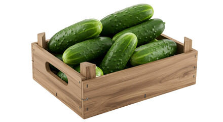 fresh cucumbers in a basket