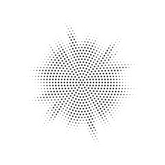 Burst Halftone light effect. Glowing light burst. abstract grunge halftone dots background. Vector illustration.