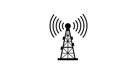 a radio tower emitting strong signal waves