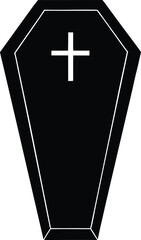 Obraz premium Cross Tombstone Silhouette