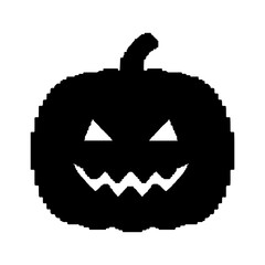 Halloween pumpkin face with transparent background
