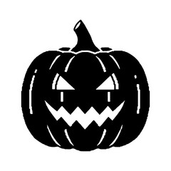 Halloween pumpkin face with transparent background