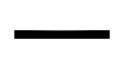 Horizontal bar with a notch with transparent background