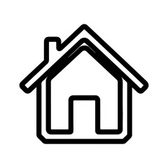 Home icon outline style with transparent background
