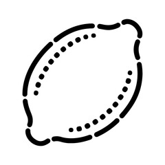 Lemon outline icon with transparent background