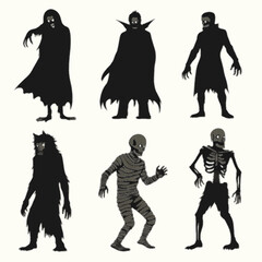 vector silhouettes of people