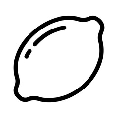 Lemon outline with transparent background