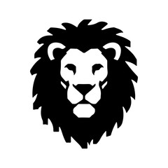 Lion head portrait with transparent background