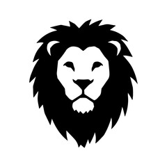 Lion head portrait with transparent background