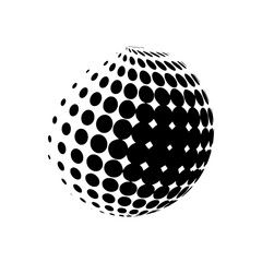 Abstract Halftone Sphere Design