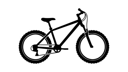 Fototapeta premium Mountain bike silhouette with transparent background