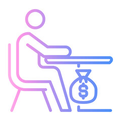 bribery Line Gradient Icon