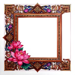 Ornate floral frame design