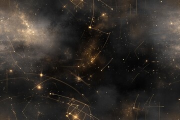 Cosmic seamless patterns featuring overlapping stars and galaxies for creative designs