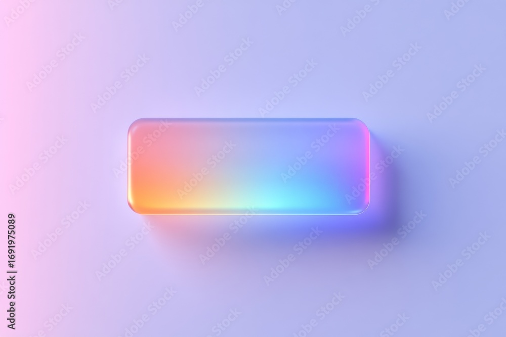 Poster vibrant gradient toggle switch on pastel background for ui design