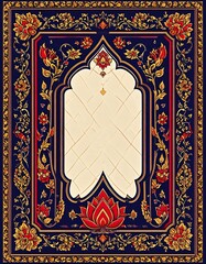 Ornate floral frame with archway