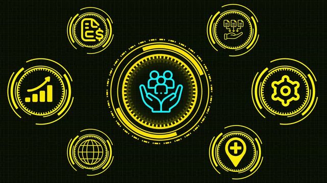 Business, Technology, Internet and networking concept. Compliance Rules Law Standard. circle platform Business, Technology network background concept..