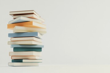 Fototapeta premium Stack of books for educational and learning concepts in academic environments
