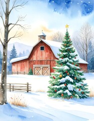 Winter Barn Christmas