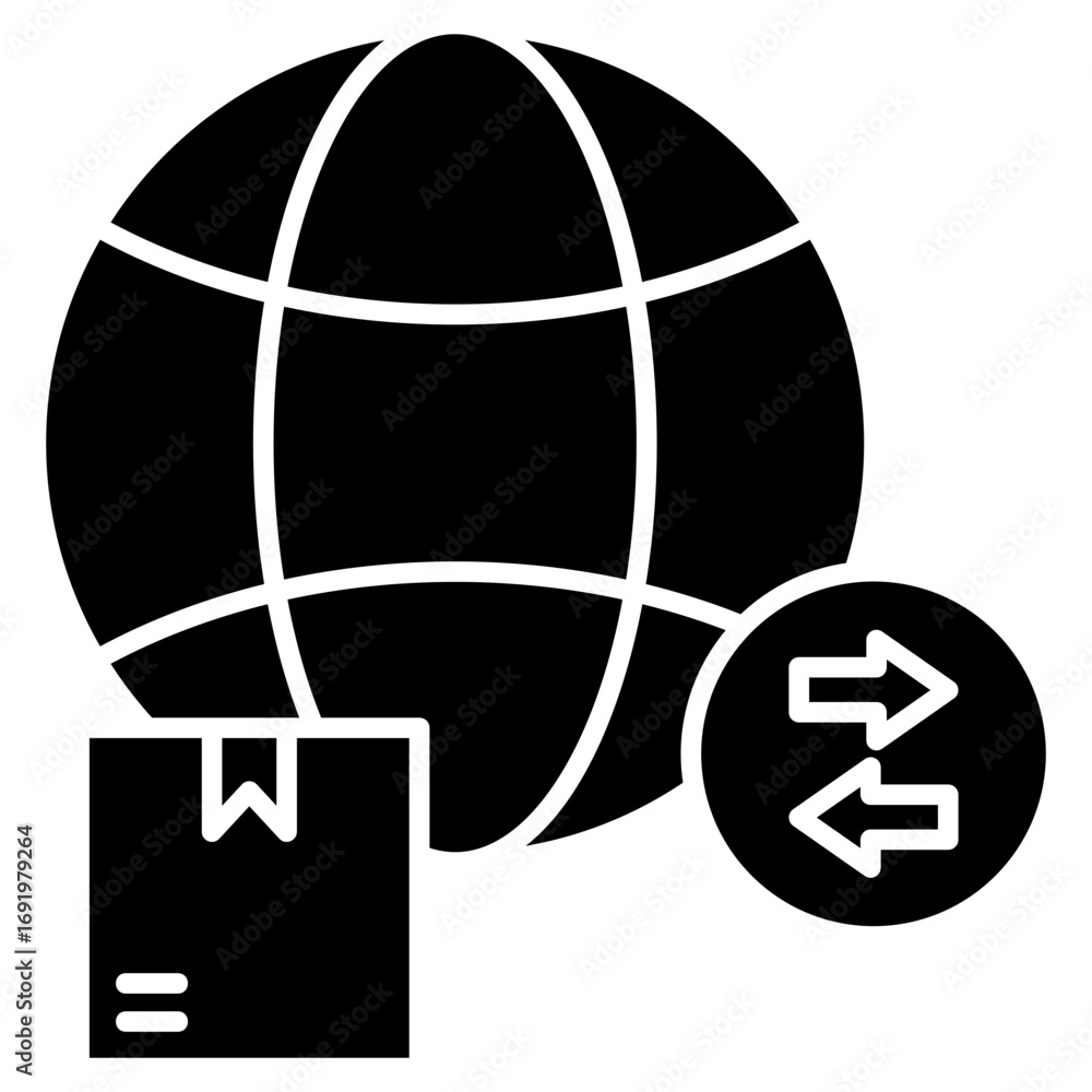 Aufkleber import export icon element for design