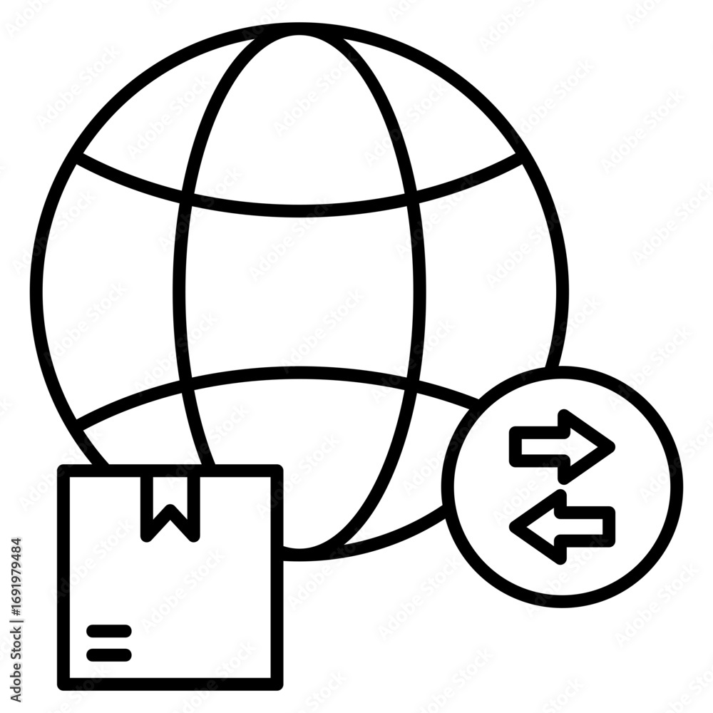 Aufkleber import export icon element for design