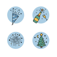 Fototapeta premium Celebration icons (4)