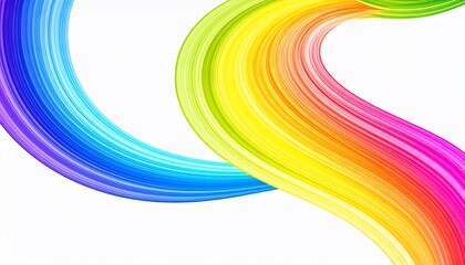 Abstract colorful ribbon graphic on a white background creating a vibrant design