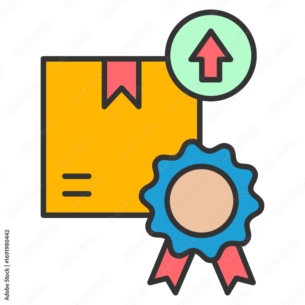 Poster export license icon element for design