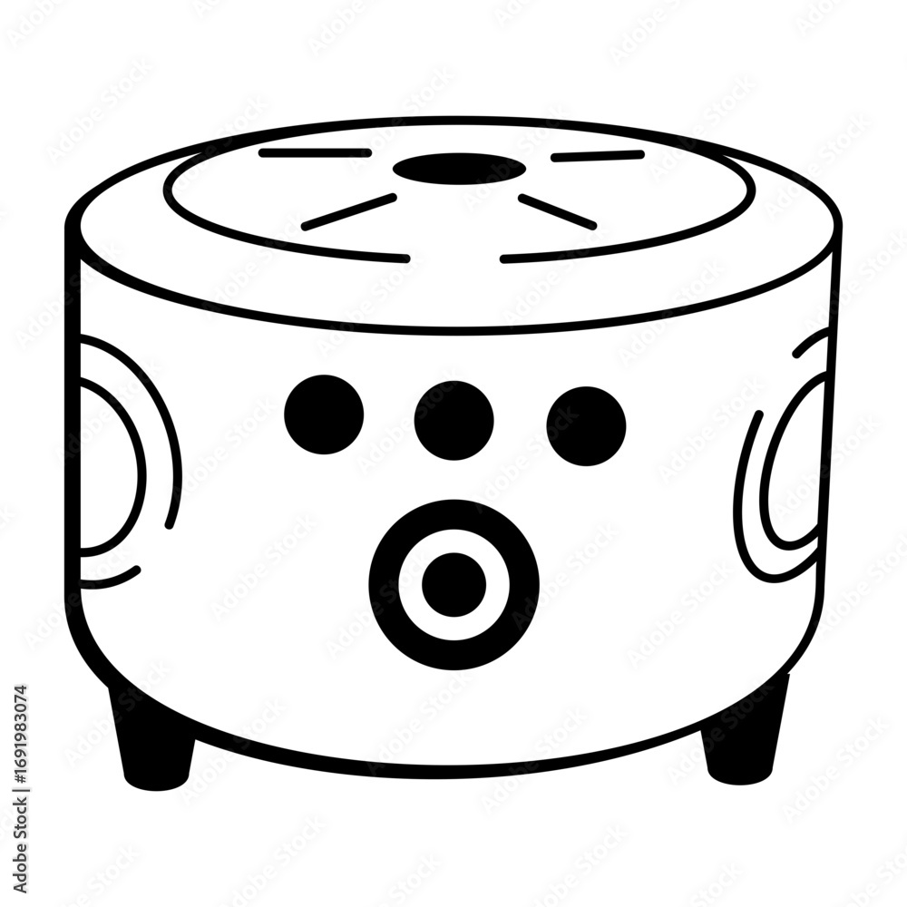 Canvas Prints a drawing style icon showing a sound sensor
