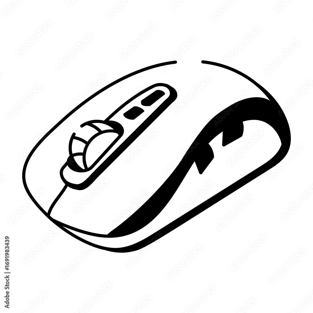 Canvas Prints a drawing style icon showing a mouse
