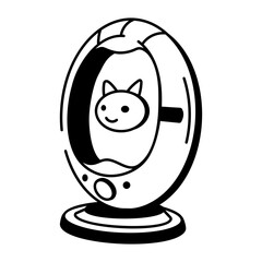 A sketchy style icon showing a virtual pet
