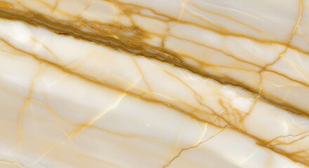 Elegant White and Gold Onyx Stone Slab Texture Detailed Marble Surface Background Luxury Interior Design Material