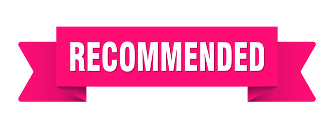 recommended ribbon isolated on transparent background. recommended ribbon